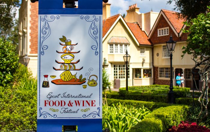 Epcot Food & Wine Festival Sign in UK Pavilion