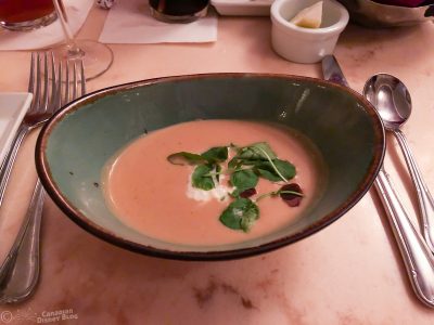 Maine Lobster Bisque at the Be Our Guest Restaurant